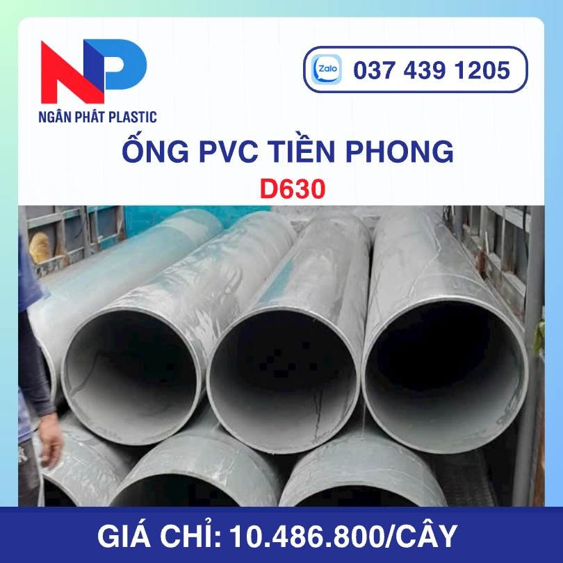 Ống PVC D630 Nhựa Tiền Phong